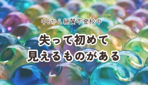 失って初めて見えるものがある